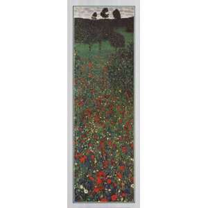  A Field of Poppies by Gustav Klimt 14x40