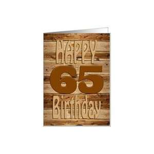    65th Birthday, Carved wood for a handyman Card Toys & Games