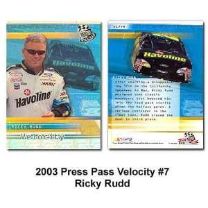  Press Pass Velocity 03 Ricky Rudd Card