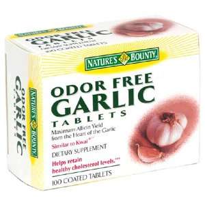  Natures Bounty Odor Free Garlic Tablets 100 Coated 