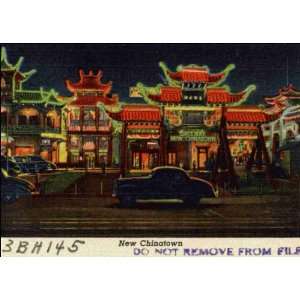  Reprint Los Angeles CA   New Chinatown. 3BH145 1940 1949 