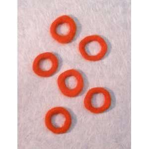  Felted Wool Rings by WooLaLa  Orange (Pack of Six) Arts 