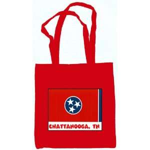 Chattanooga Tennessee Souvenir Tote Bag Red