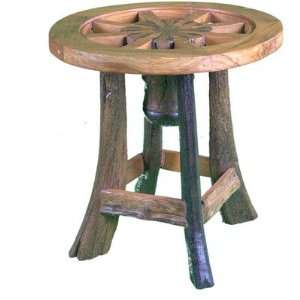  Cattle Barons End Table with Glass Top Furniture & Decor
