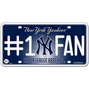    New York Yankees License Plate Number 1 Fan