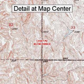   Topographic Quadrangle Map   Loup City, Nebraska (Folded/Waterproof