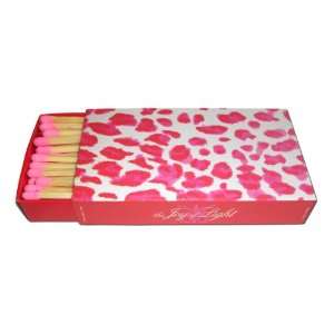   Leopard Designer 4 Wooden Fireplace Matches in a Glossy Matchbox