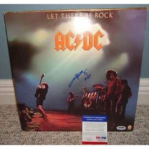  ANGUS YOUNG signed *LET THERE BE ROCK* AC/DC LP PSA/DNA 