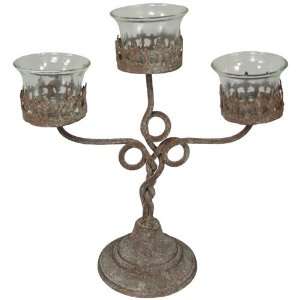  Lyon Antique Metal Candelabra For Small Pillar Candles 