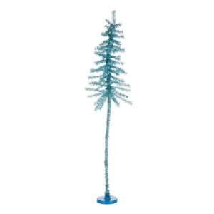  4 Whimsical Sky Blue Artificial Tinsel Christmas Tree 
