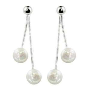  Sterling Silver Coin Pearl Earrings Katarina Jewelry