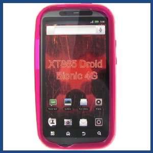  Motorola XT865 DROID Bionic Crystal Hot Pink Skin Case 