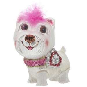  Westie   Pink Feather Christmas Ornament