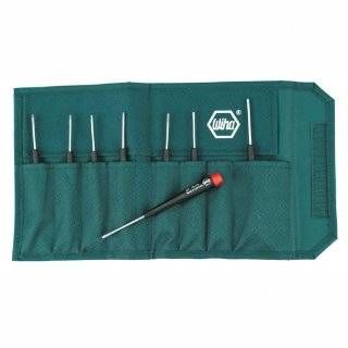 Wiha 26199 Slotted and Phillips Screwdriver Set in Rugged Canvas Pouch 