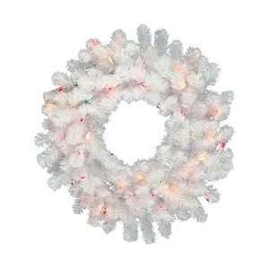  24 Crystal White Wreath 45Led WmWht Arts, Crafts 