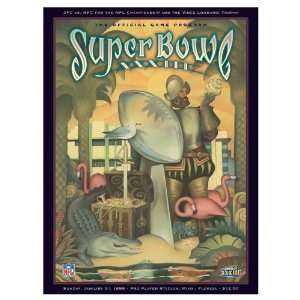 Canvas 36 x 48 Super Bowl XXXIII Program Print   1999, Broncos vs 
