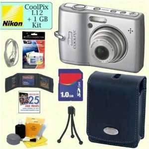 Nikon CoolPix L12 7.0 MP Digital Camera + 1GB Accessory 
