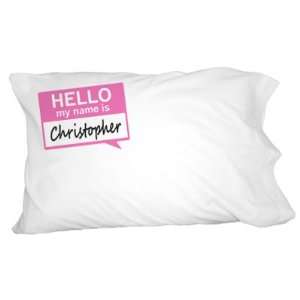  Christopher Hello My Name Is Novelty Bedding Pillowcase 