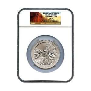  2010 P America The Beautiful Silver 5oz Grand Canyon SP70 