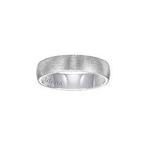  Mens 5.5mm Wire Finish Band w/ Rolled Polished Edges 