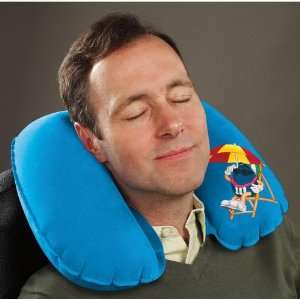 TIME CORP M&Ms Travel Pillow with Pouch MR6210BL   Blue