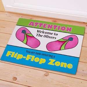  Personalized Flip Flop Zone Doormat Patio, Lawn & Garden