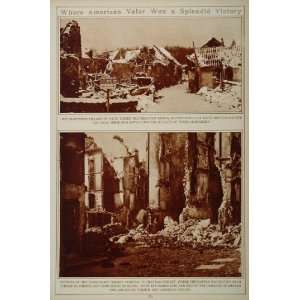  1923 WWI Vaux Chateau Thierry France Battle War Print 