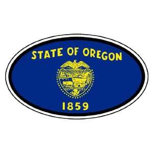  Oregon State Flag Car Bumper Sticker Decal Oval 