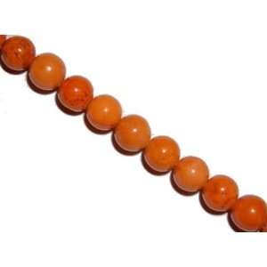  Orange howlite turquoise round beads, 8mm, sold per 16 
