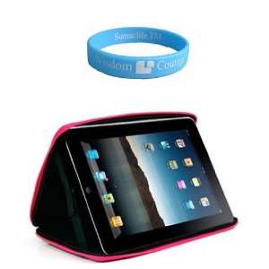  Apple iPad Cube Case Semi Hard Black Pink Carrying Case 