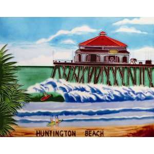  11x14 Art Tile   Huntington Beach