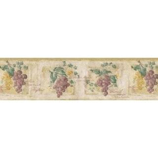 Brewster 418B179 Borders and More Grape Vines Wall Border, 6.875 Inch 