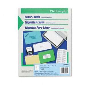  New Avery 30605   Pres A Ply Laser Address Labels, 8 1/2 x 