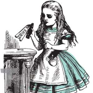 DRINK ME Alice in Wonderland Vintage disney T Shirt NEW  