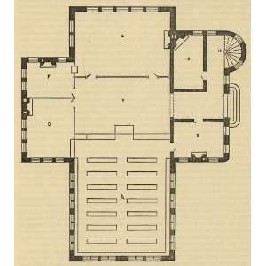  Floor plan for a small library,1885