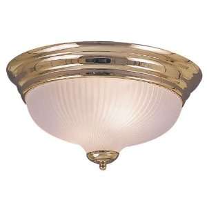  International Flush Mount Ceiling Light, Polished Brass 