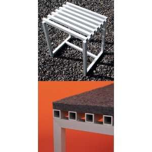  Slatted Aluminum Stool