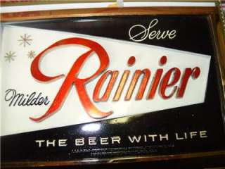 Vintage Sicks Seattle Rainier Beer Brewing Advertising Plaque Sign 