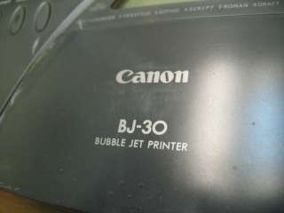 Canon BJ 30 Compact Portable Bubble Jet Printer K10152 88  