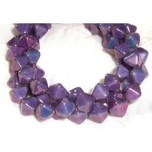 Czech Glass 6mm Bicone Beads   Luster Opaque Amethyst