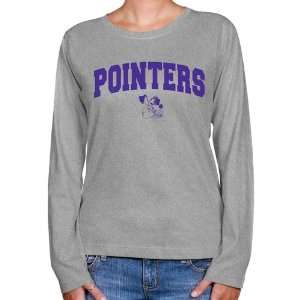  Stevens Point Pointers Ladies Ash Logo Arch Long Sleeve Classic 