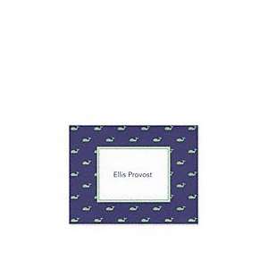 Blue Whale Foldover Baby Stationery