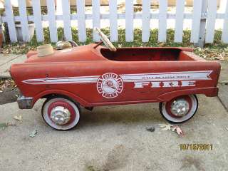 Antique Peddle Car Fire Truck. About 50 years old*** 1 Owner*** No 