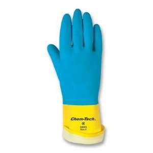  MCR Safety Chem Tech Latex Gloves,Large Size   Seamless 
