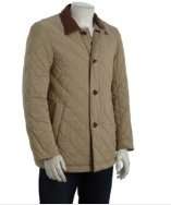 Cole Haan putty quilted lambskin collar jacket style# 316925601