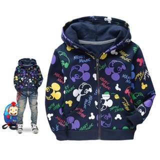 Blue Kids Boys Mickey Mouse Zip Hoodie Coat 2 8 Year W6500  