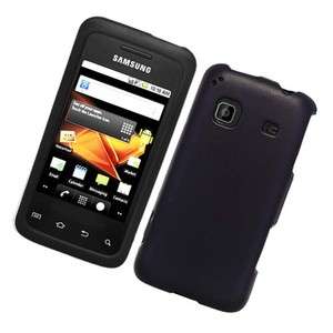 Samsung Galaxy Precedent Rubberized Black Hard Cover Phone Case  