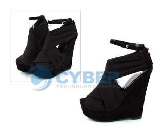Hot Lady Shoes Toe Platform Wedges Heels Sandals Boots  