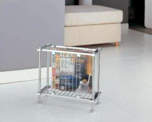 New Metro Chrome Freestanding Bathroom Magazine Holder  