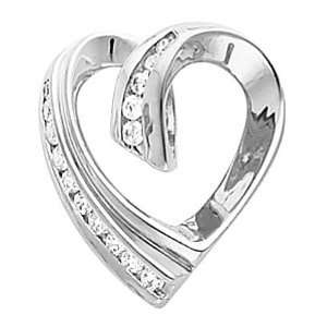  Platinum Diamond Heart Pendant   0.38 Ct. Jewelry